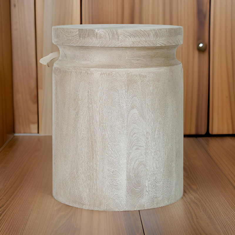 Janesse Solid Wood End Table, 24" H x 18" W x 18" D