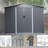 8X6 FT Outdoor Tool Storage Shed With Metal Foundation & Lockable Doors,  All Weather Metal Sheds