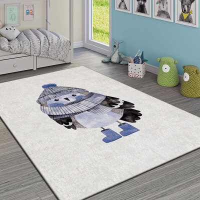 Luxurious Polyester Area Rug, 3.3 x 4.6 Feet | 740 g/m² Velvet Fabric, Non-Slip Felt Dot Underside, Laminated Sponge for Comfort | Antibacterial, Machine Washable at 86°F | Elegant Digital Print Design for Home Décor