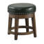 Tabouret pivotant 18 po Bauxite Red Barrel Studio® Furniture en similicuir noir (ensemble de 2)-1883216657-1883216660
