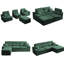 Canapé modulaire en L avec dossier haut, canapé de coin avec tissu chenille flammé, coussin éponge haute densité compressé, lit convertible, canapé sans assemblage peu encombrant-1027307972
