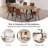 Jilliann Modern Kitchen Dining Set, 51'' to 67'' Extendable Dining Table with 32"H Upholstered Dining Chairs(1Table 6Chairs)-1279751417-1322620705