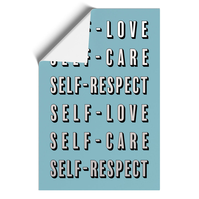 Love Care and Respect - Unframed Typography, 84cm H x 59cm W x 0.1cm D