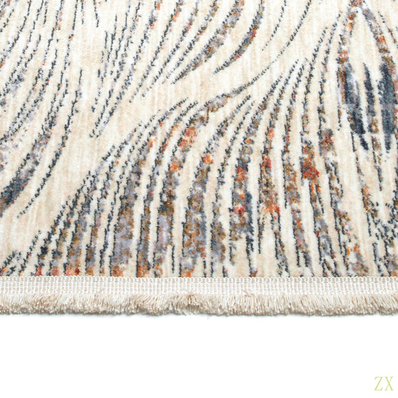 Modern, Abstract, Cut Pile 5'3" X 7'3" Rectangle Area Rug