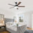 Vaczon 52" Dimmable Ceiling Fan with 3CCT LED Lights and Remote Control, 6 Speeds Reversible DC Motor, Timer, Double-Sided Wood Blades, 6''/10'' Downrods, for Indoor/Covered Outdoor Use-497709493