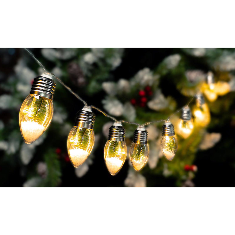  Guirlande lumineuse de Noël à DEL 10 pi avec micro lumières DEL blanc chaud de 5,75 pi