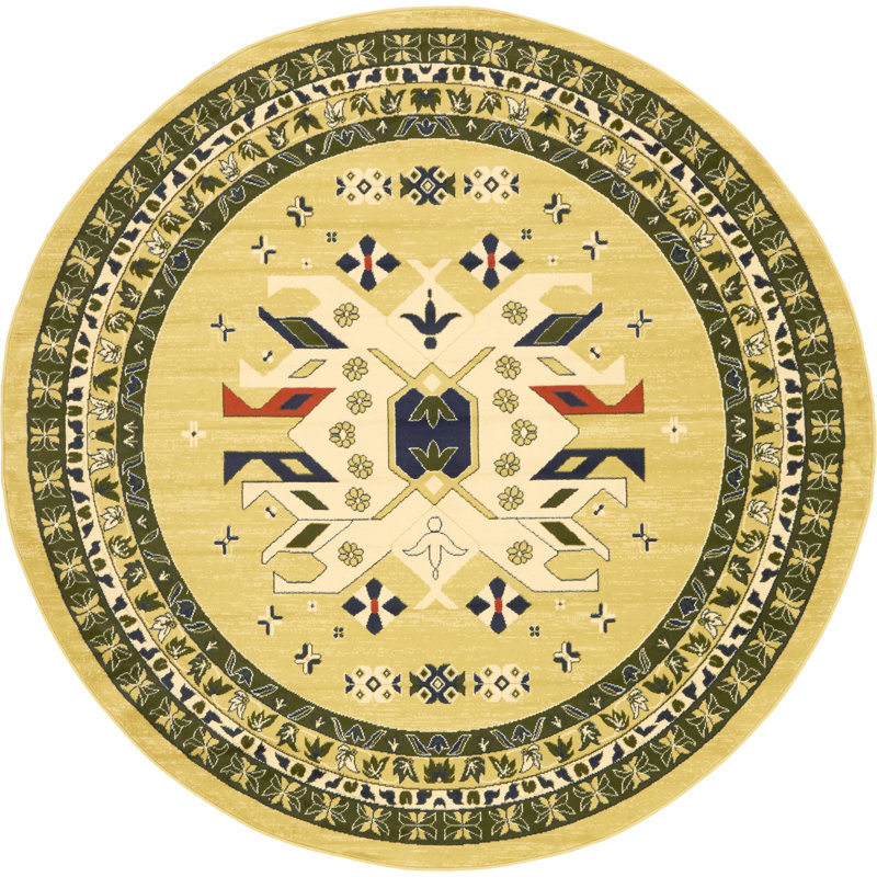 Eesi Oriental Indoor Rug, Round 8'