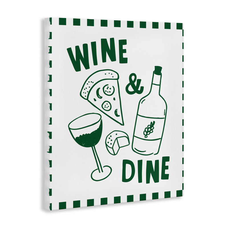 Toile à damier Wine & Dine, design par Heather Dutton, H 20 po x l 16 po
