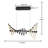 Elegant Black Linear Piano Keys Pendant Chandelier