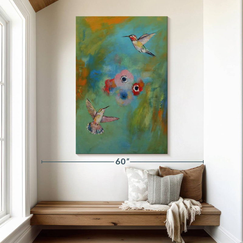 Brampt Hummingbirds, 51" H x 34" W