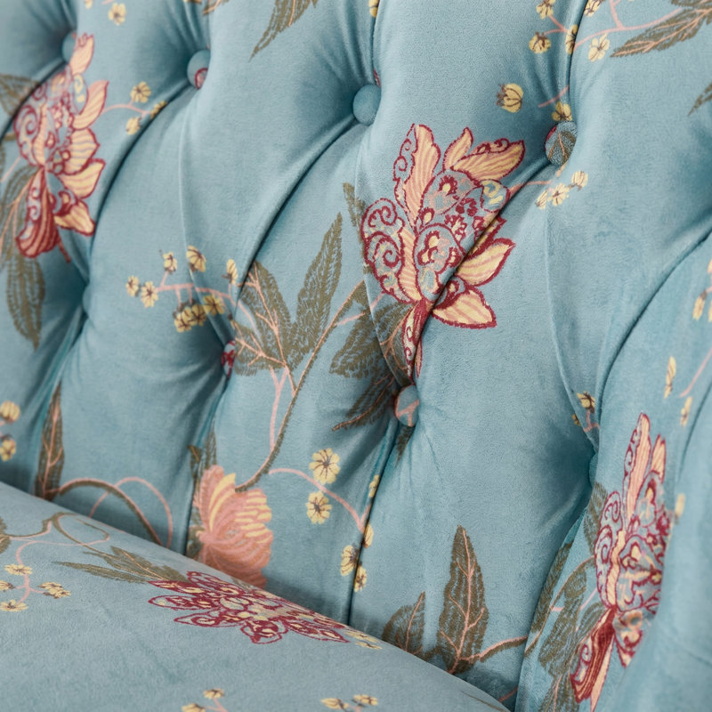 Causeuse Eloise, Vintage Blue Velvet