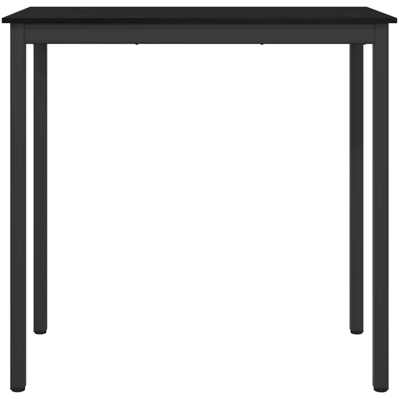 Standing Bar Table Engineered Wood, 105cmH x 110cmL x 55cmW, Black