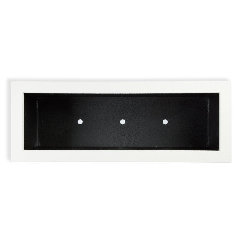 Milan Tall Polymer Box, White, 19" H x 46" W x 17" D