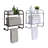 Demeatra Compact Wall Mount 2 Tier Bathroom Shelf with Towel Bars-1728880979