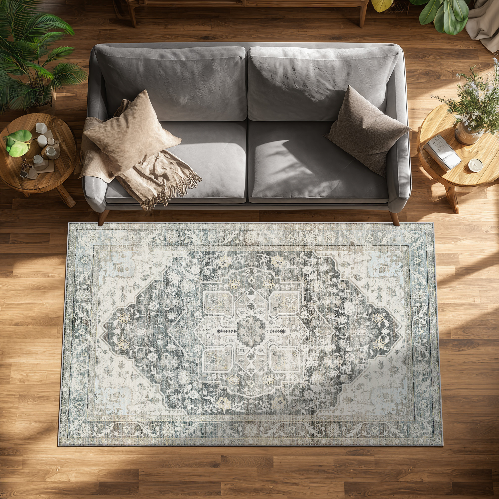 Bungalow Rose Persian Performance Machine Washable Indoor Area Rug ...