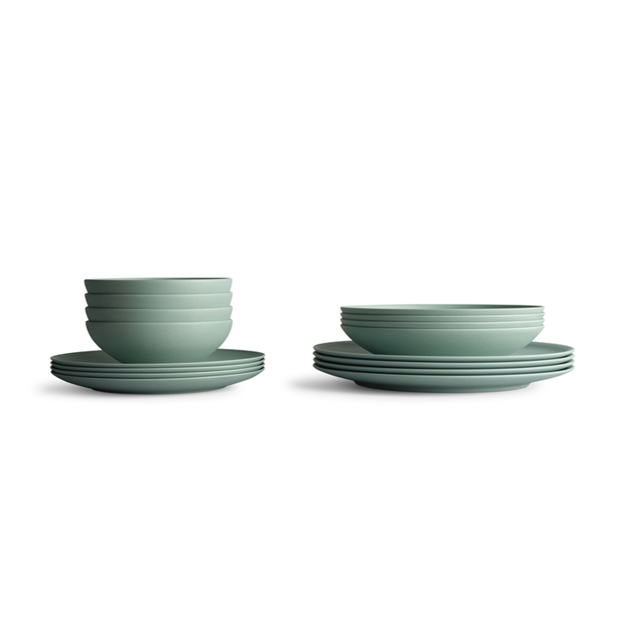 Year & Day The Core 16-Piece Plant-Derived Indoor/Outdoor Dinnerware Set, Palm