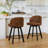 26" Swivel Upholstered Counter Stool With Backrest -1573379837