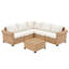 Ensemble de conversation modulaire pour 5 personnes avec coussins
