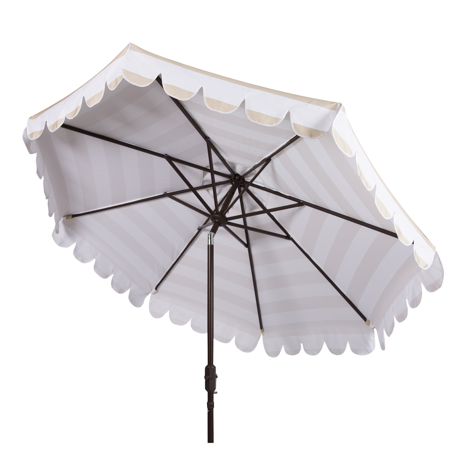 Avalee 130'' Outdoor Umbrella, Beige/White
