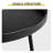 Matte Black Metal Round Side Table - Modern 2-tier Design For Indoor Outdoor Living & Patio Use
