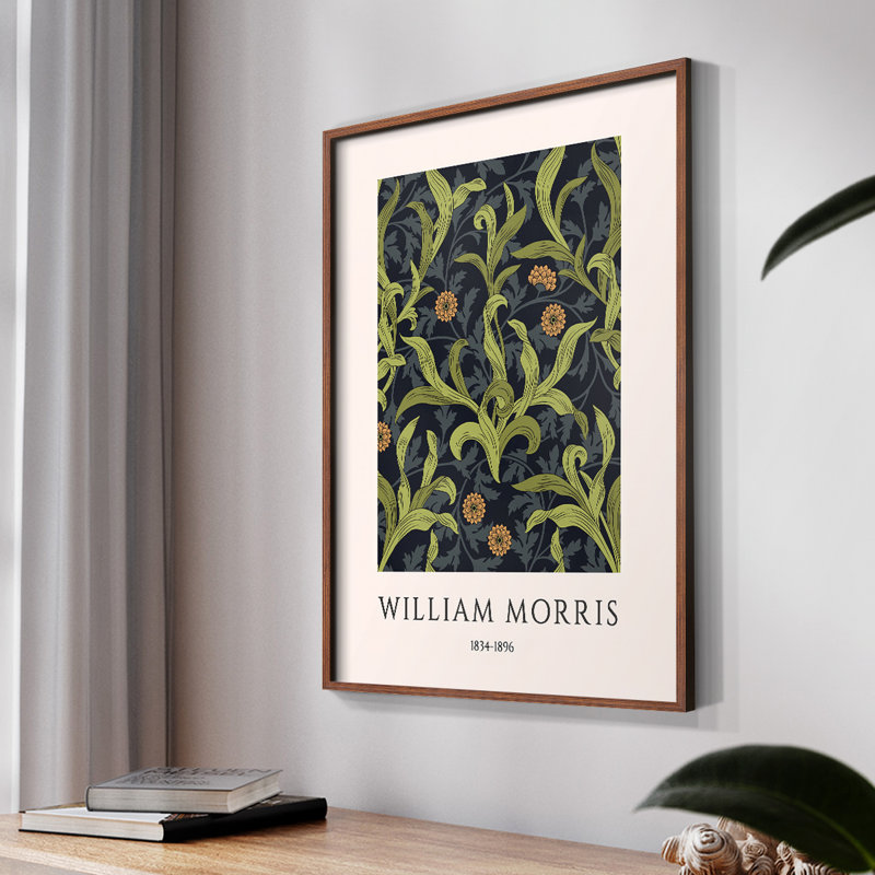 William Morris Framed Print CL, Walnut, 14" H x 11" W