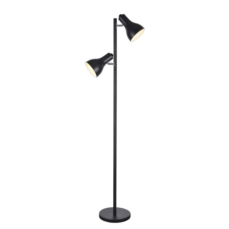 Lampe sur pied à branches 63 po Sessoms, Noir