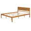 Structure de lit plateforme en chêne grand avec tête de lit, support de matelas à lattes de bois, aucun sommier requis-650867639