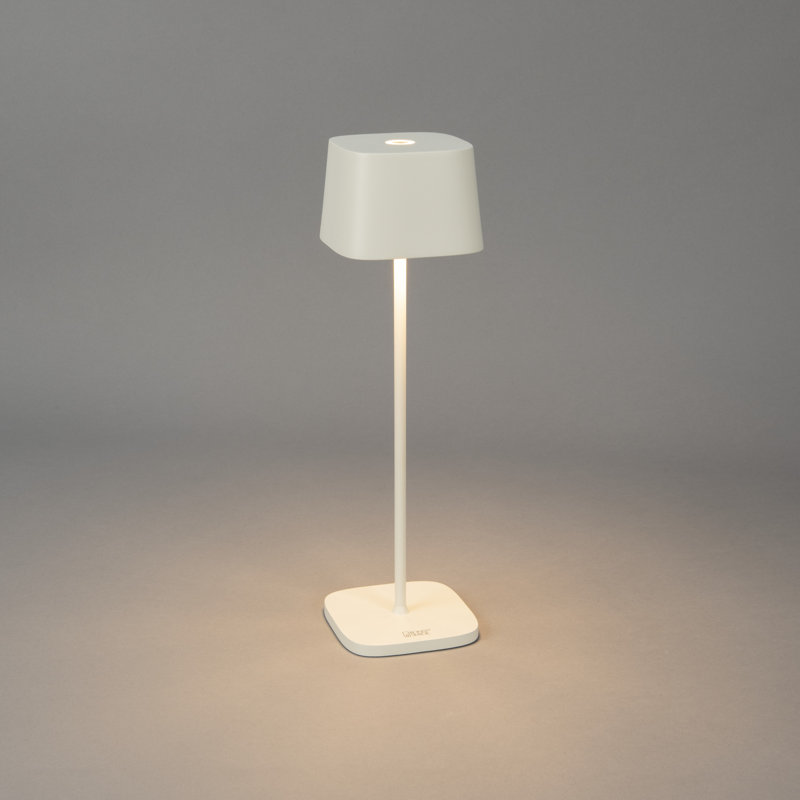 Capri Cordless Table Lamp - USB Rechargeable, Dimmable LED, Stylish Design, White