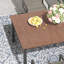 Ensemble de salle à manger de patio avec table de salle à manger rectangulaire et chaises pivotantes rembourrées-1793880897
