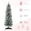 Arbre de Noël mince, arbre de Noël floqué avec des branches réalistes