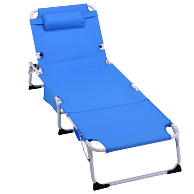 Fauteuil de bronzage réglable à 5 trous blanc et blanc avec trou pour le visage, 31 méridiennes pliantes pour la détente en plein air sur la piscine, structure de pelouse, conception ergonomique, jardin gris chaud robuste à poches latérales, pelouse, camping