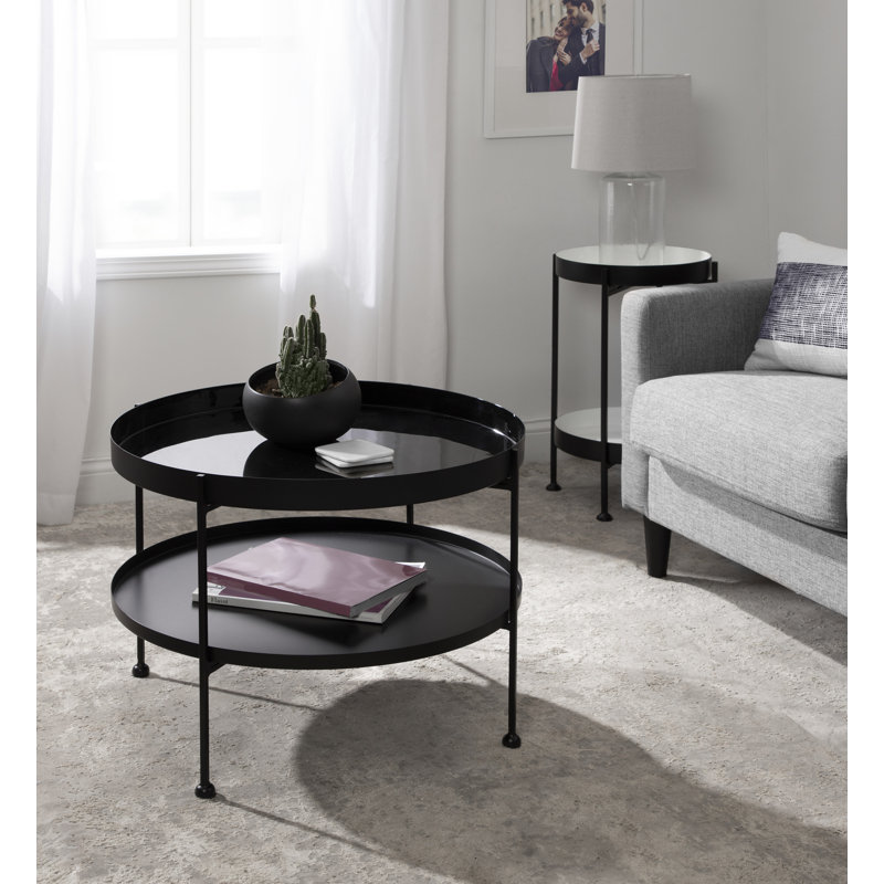 Single Coffee Table, Black, Black