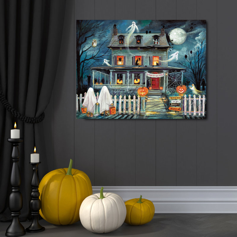 Reproduction d’art sur toile tendue « Haunted House I », H 16 po x l 20 po x 1,5 po