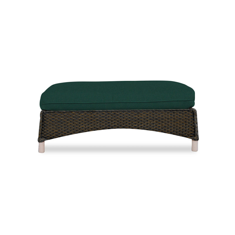 Mandalay Outdoor Ottoman, Decorline Navy, Mink