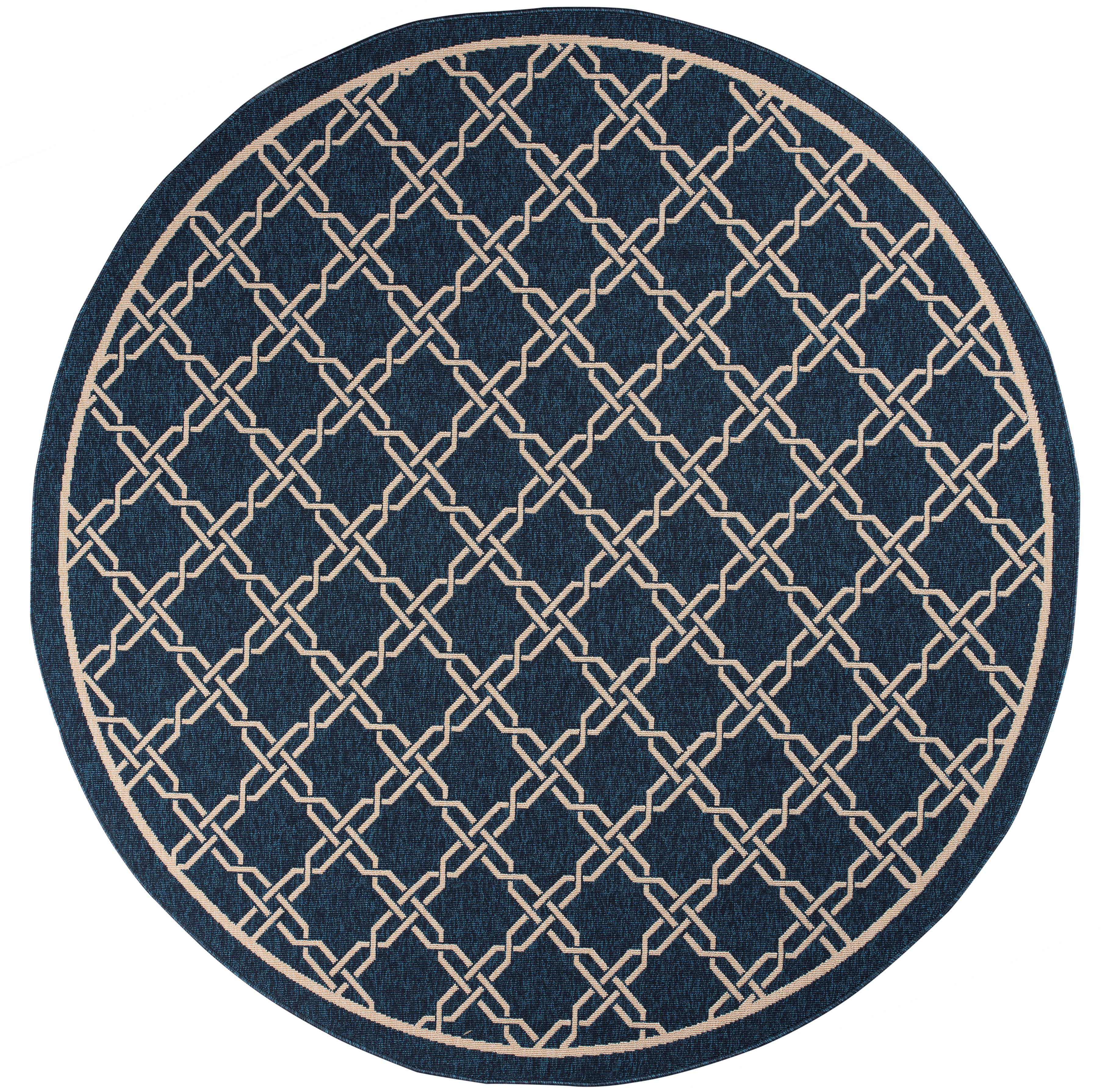 Lattice Design Rugs Charlton Home® Wentzel Lattice Design Navy Indoor/Outdoor Area Rug ...