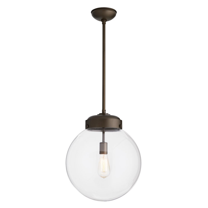 Reeves 1 - Light LED Outdoor Pendant, Aged Brass