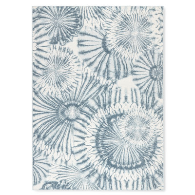 Tapis d'intérieur / extérieur Tie Dye Tommy BAHama bleu / bleu foncé / ivoire