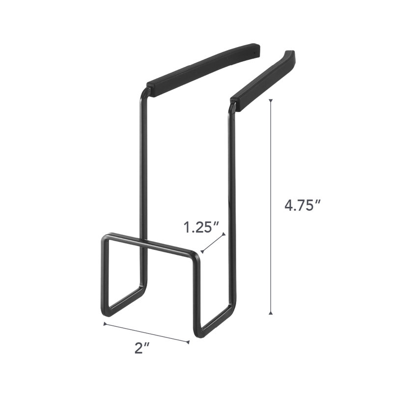 Porte-éponge suspendu, organisateur de cuisine, panier, simple, acier Tower Yamazaki, Noir