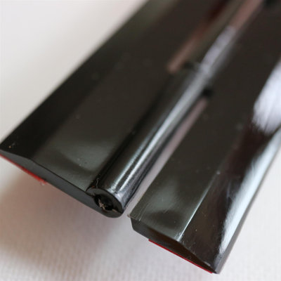 Black Acrylic Hinges - No Glue Required Self-Adhesive. Black Plastic 200mm
