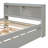 Full Bed With Trundle,Bookcase,Grey