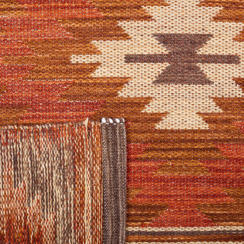 Tapis kilim en laine / polyester fabriqué à la main Arbell Southwestern, Rectangle de 5 pi x 8 pi