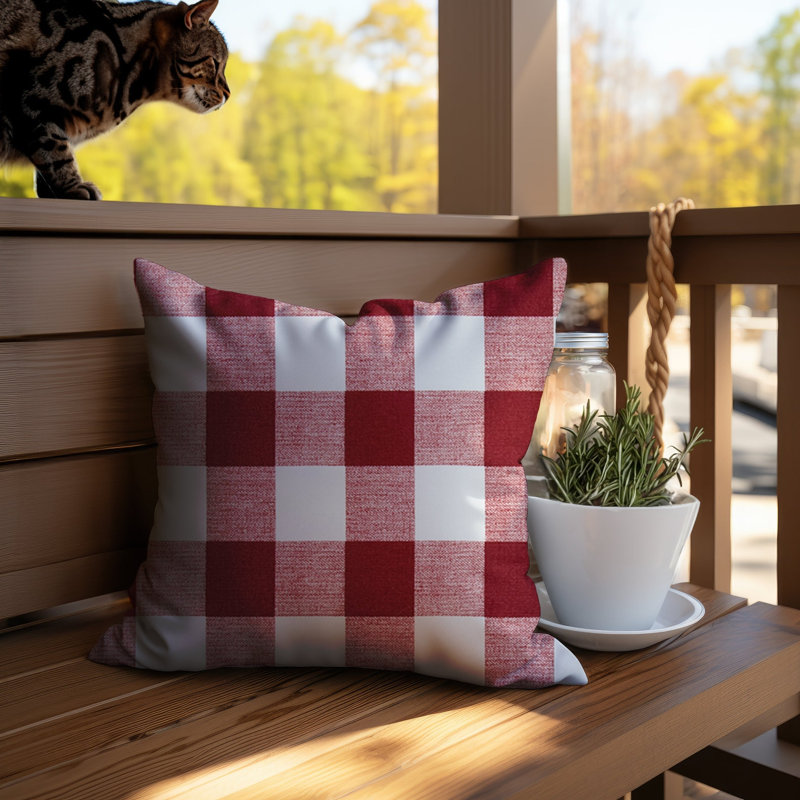 Housse de coussin réversible en coton Red Anderson, H 17 po x l 17 po