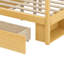 Canopy bed frame with bookcase headboard, usb outlets and led lights, storage cubbies, footboard drawer and reversible rack-2114065323-2114065324