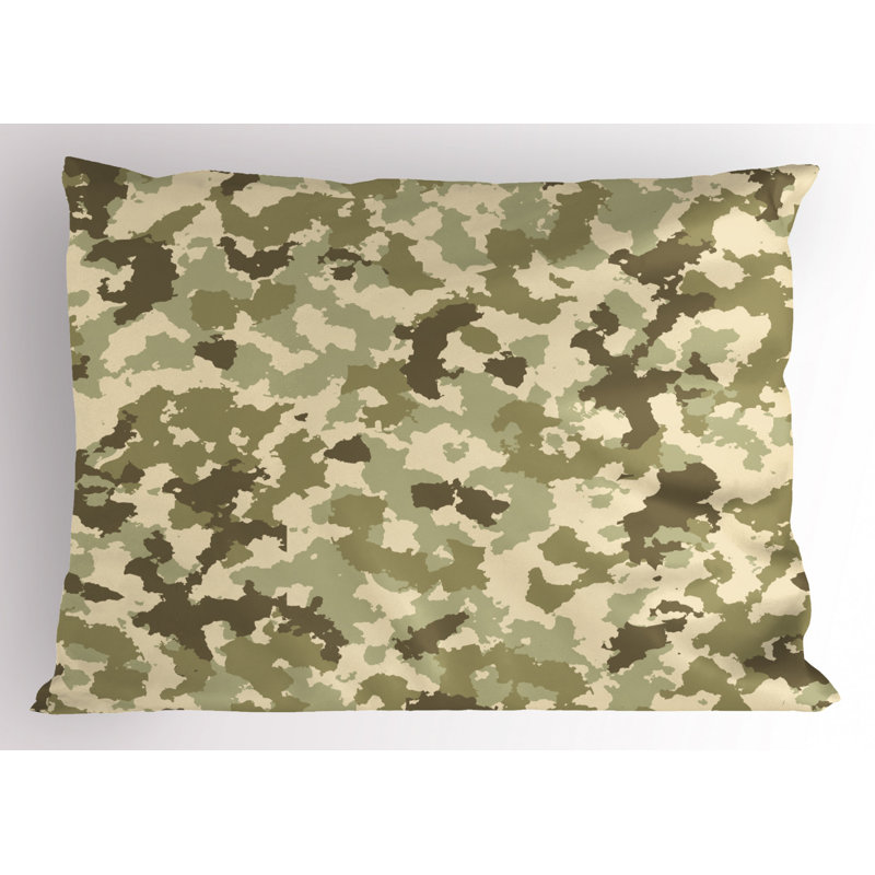 Classical Polyester Camouflage Sham Set, Twin