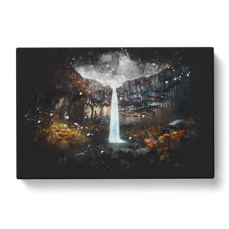 Svartifoss Waterfall in Iceland - Wrapped Canvas, 30cm H x 45cm W x 4cm D
