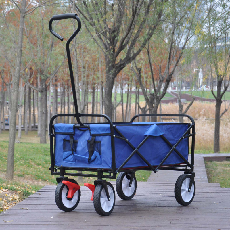 Chariot de plage pliable, Bleu