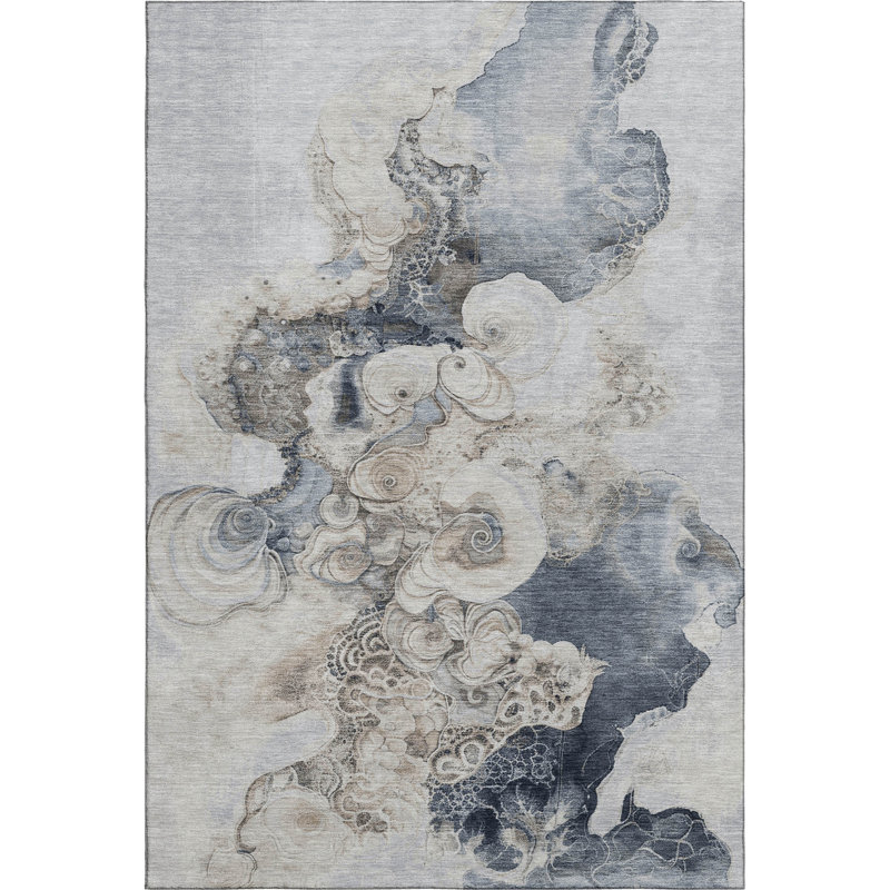 Premium Machine Washable Medena AMF1860 Abstract Rug, Rectangle 5' x 7'6"