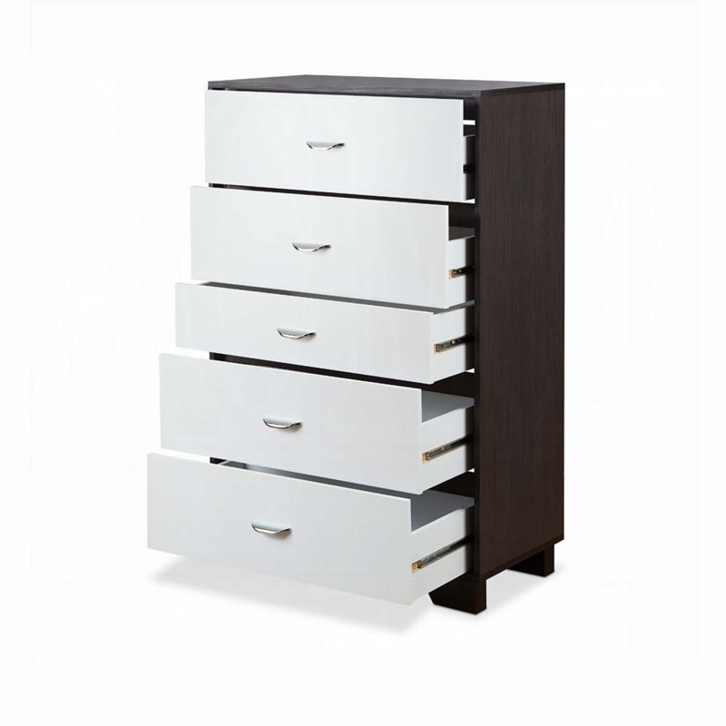 Commode à finition blanche et espresso Eloy