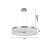 Modern 1 Light LED Chrome Halo Chandelier-605410640-605410655