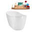 55.3'' x 28.3'' Soaking Acrylic Bathtub-95288623